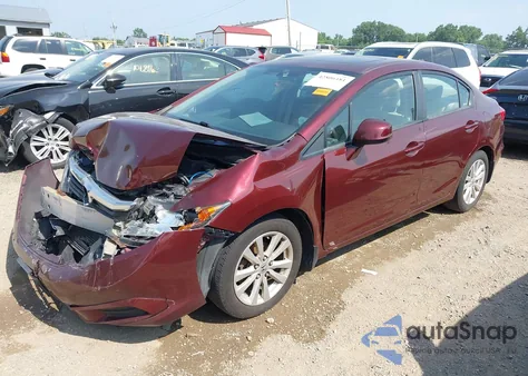 2012 Honda Civic Ex from USA, damaged, VIN 19XFB2F80CE001545